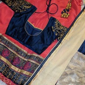 NEW- Pink & Navy Trendy Lehenga 